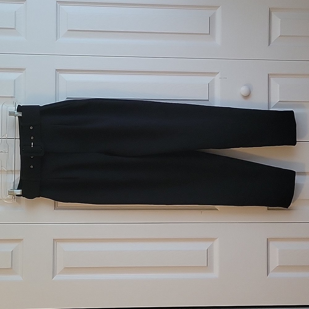 Black cigarette style trousers
